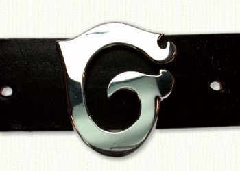 silver monogram belt buckle